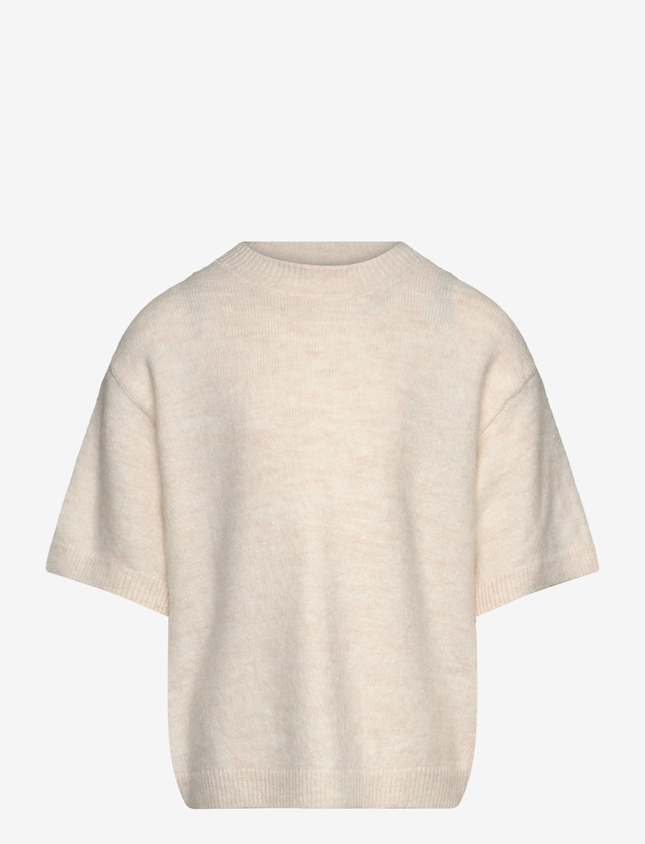 Lindex - Sweater knitted short sleeve - neulepuserot - light beige melange - 1