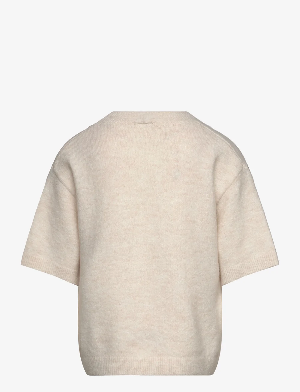 Lindex - Sweater knitted short sleeve - trøjer - light beige melange - 2