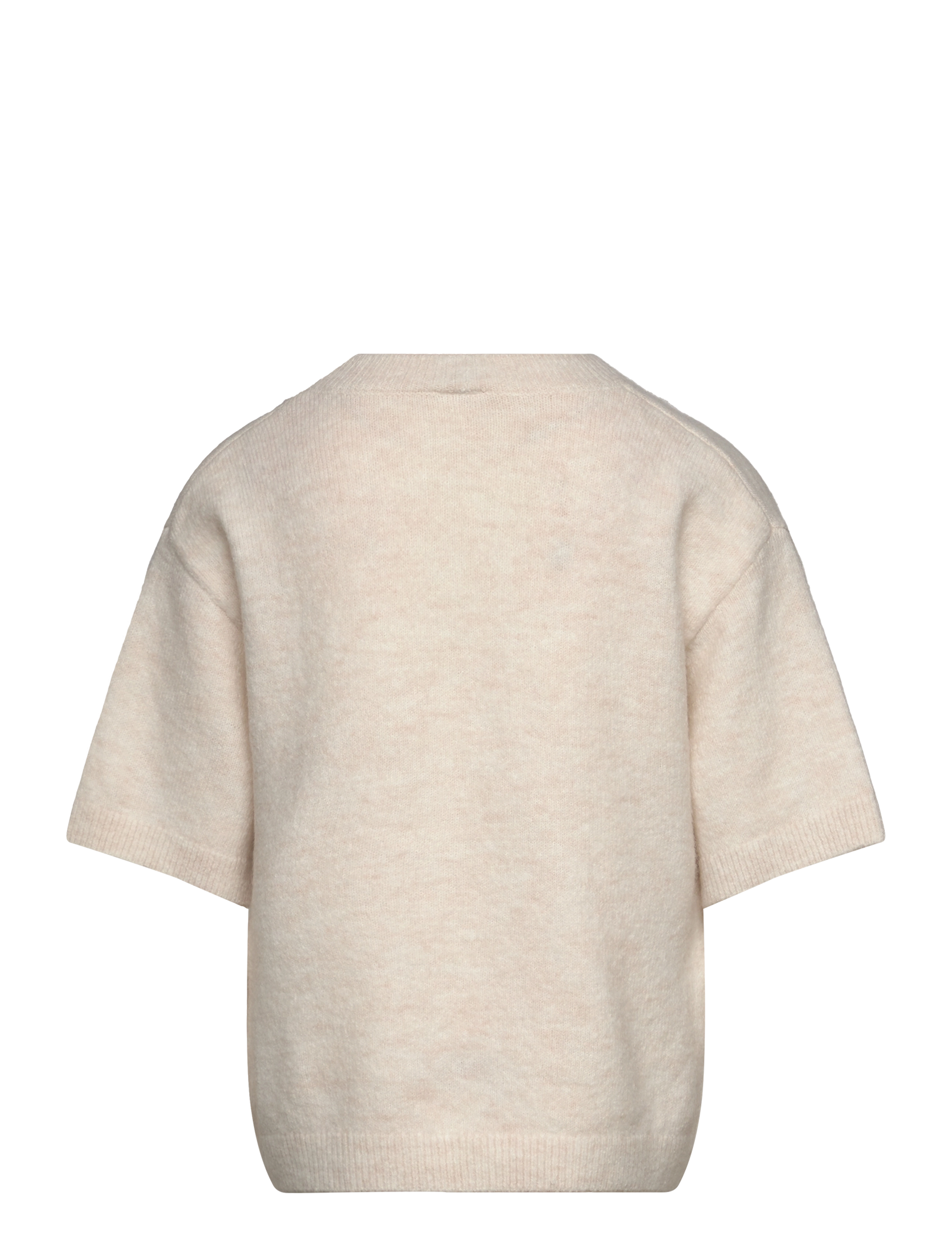 Lindex - Sweater knitted short sleeve - jumpers - light beige melange - 2