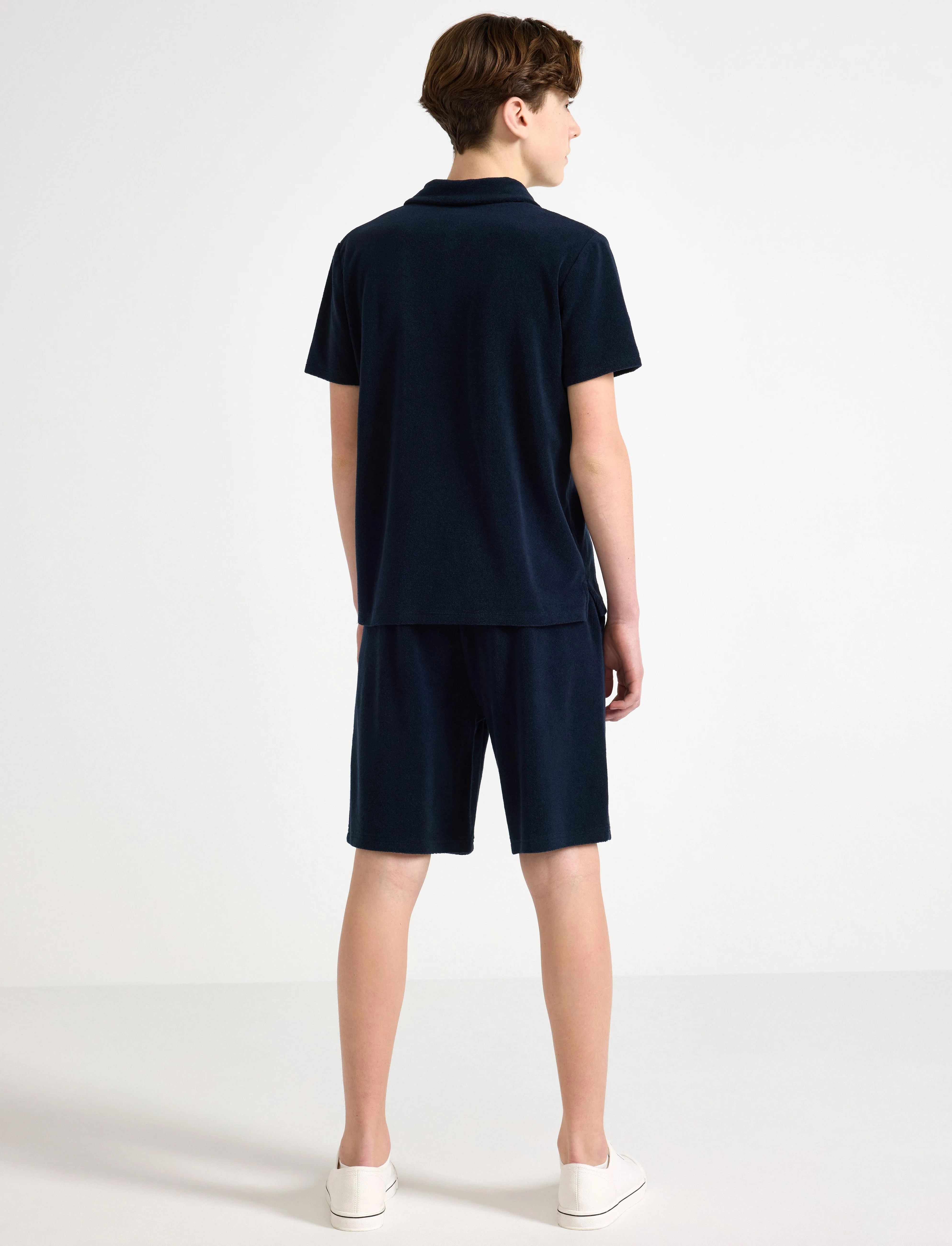 Lindex - Shorts solid terry - lühikesed dressipüksid - dark navy - 3