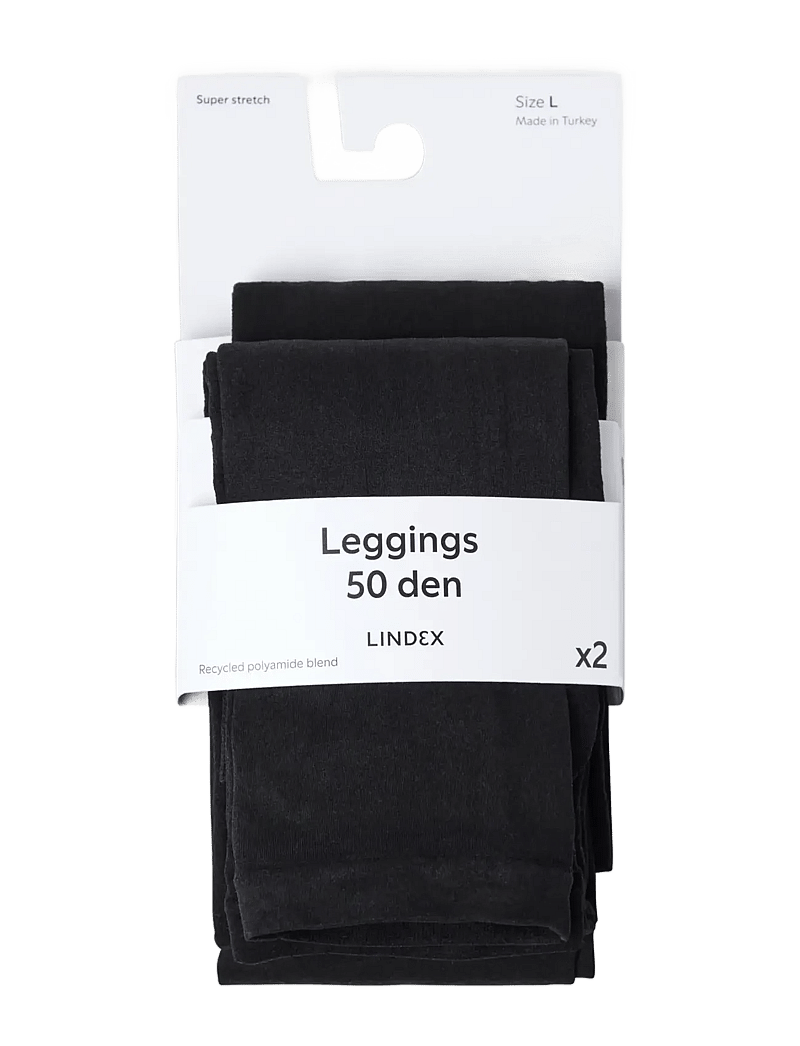 Lindex - Leggings 2 p 50 den super stre - leggings - black - 1