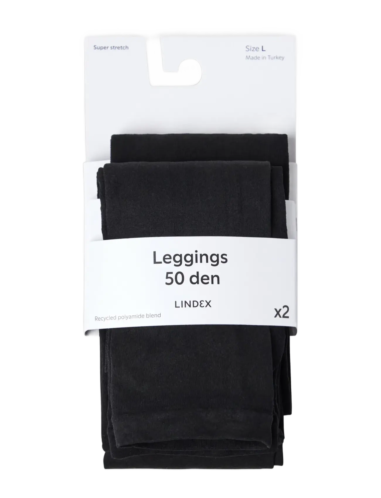 Lindex 2-pack leggings 50 denier - Basics - BLACK / black