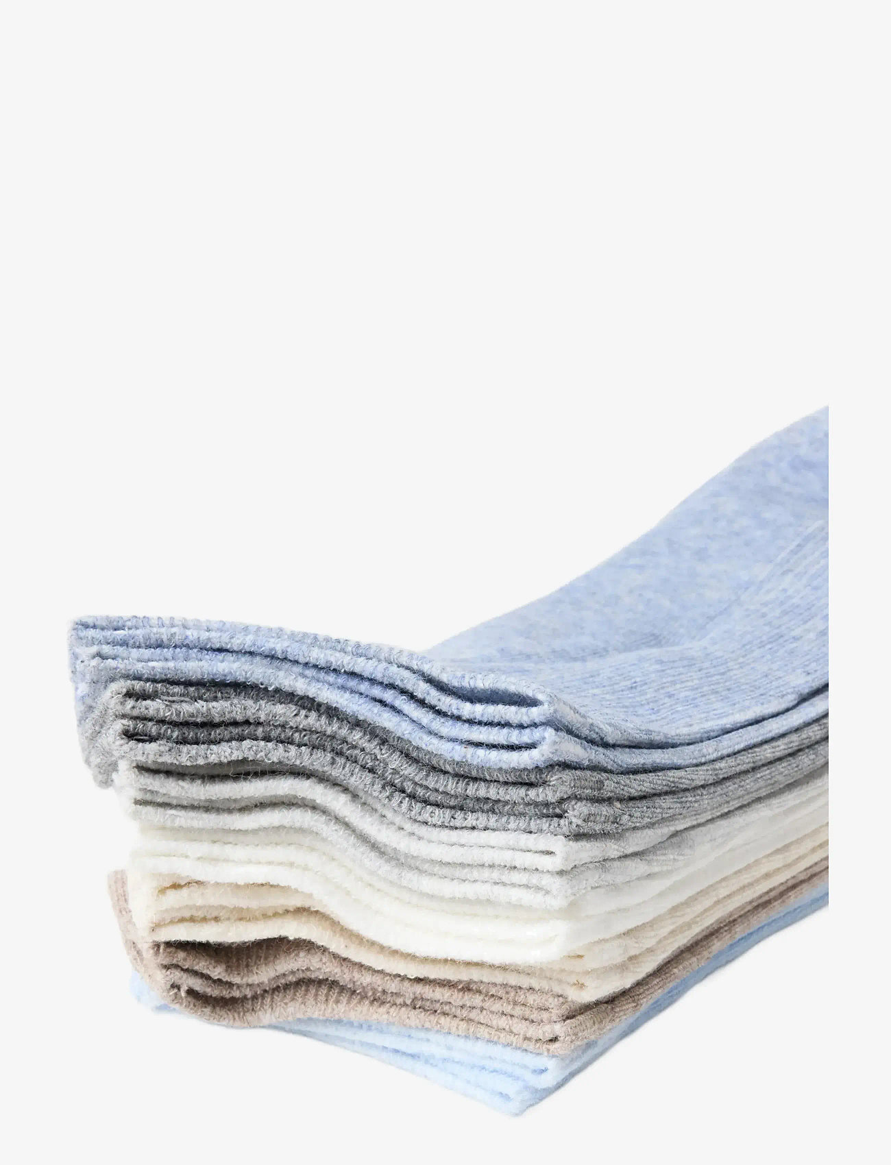 Lindex - Sock ankle 7 p neutrals rib an - light blue - 2