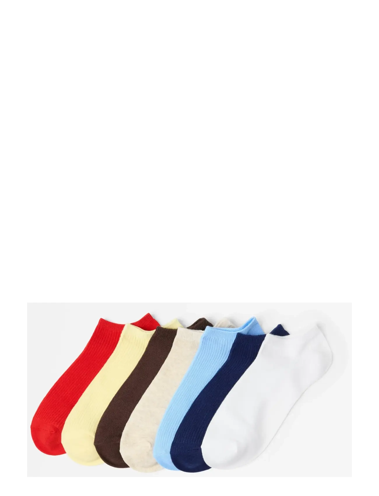 LINDEX 7-Pack Ribbed Ankle Socken Patterned - 39/41 - Damen