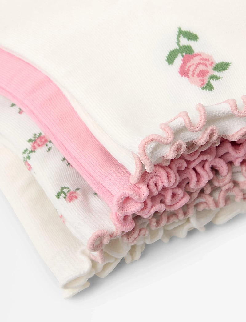 Lindex - Sock high ankle 4 pack lettuce - crew-socken - light pink - 2