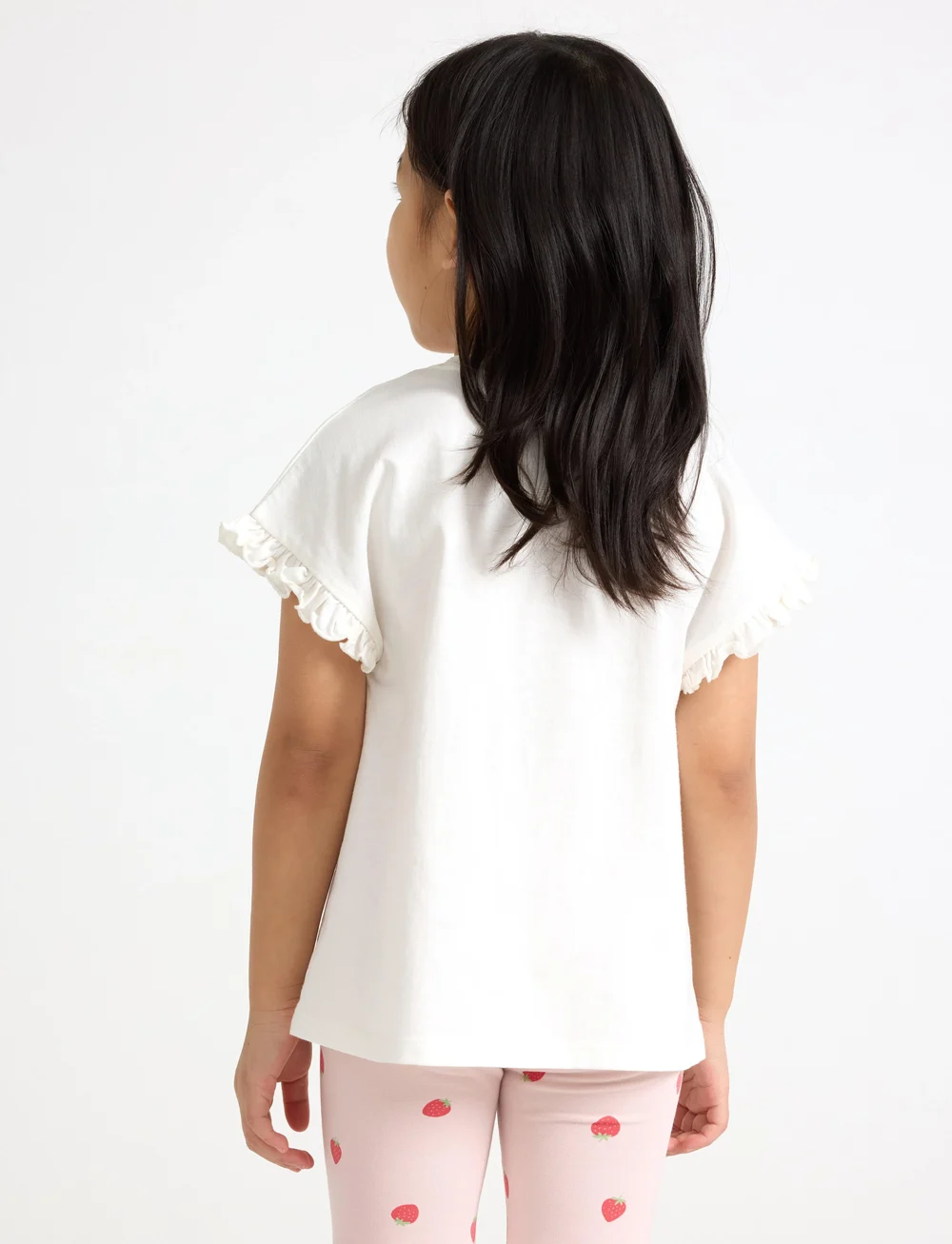 Lindex - Top ss frill strawberry flipse - lühikeste varrukatega t-särgid - light dusty white - 3