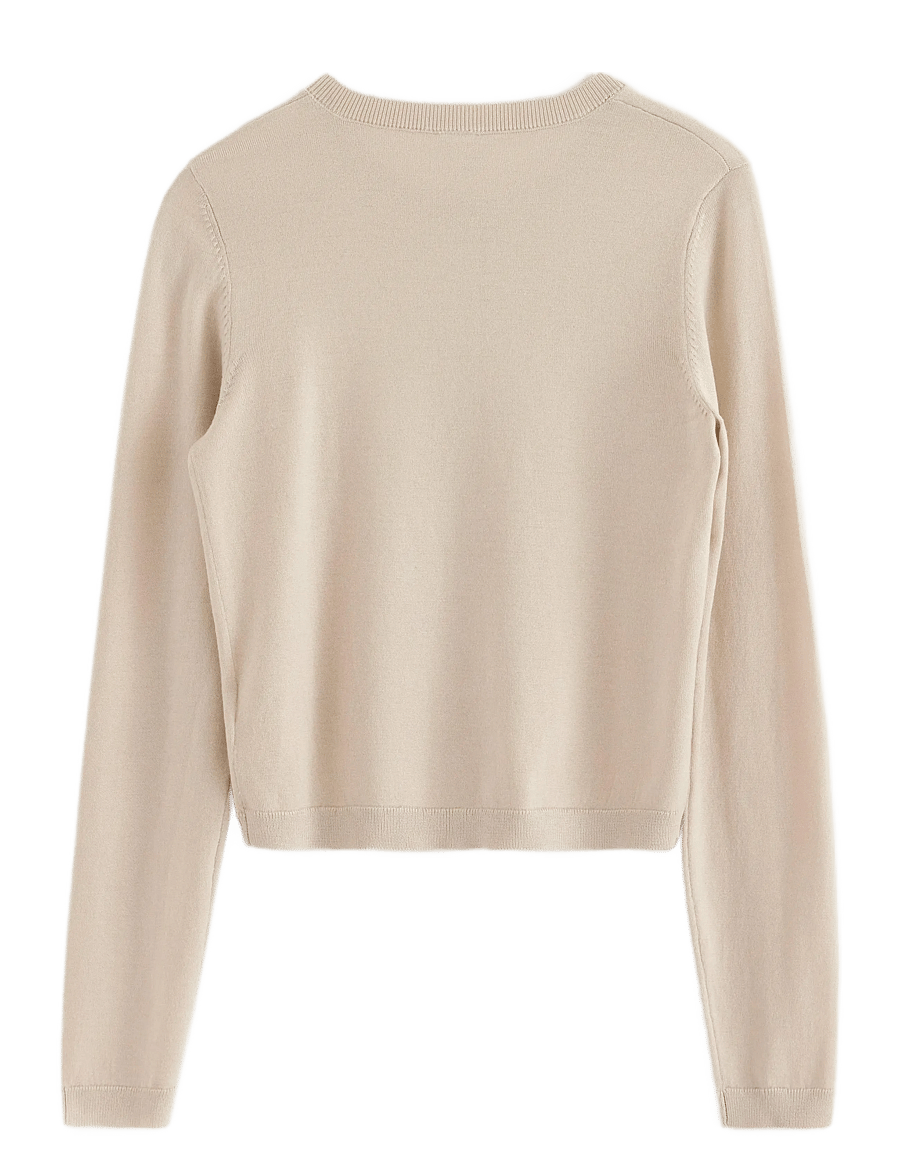 Lindex - Fine-knit cardigan - cardigans - light beige - 2
