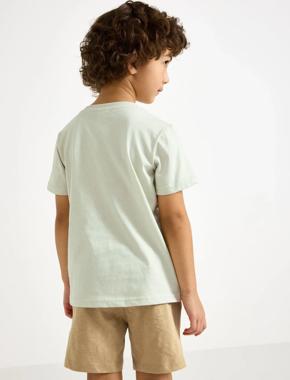 Lindex - Top SS Dinos Summer front - kurzärmelige - light dusty green - 3