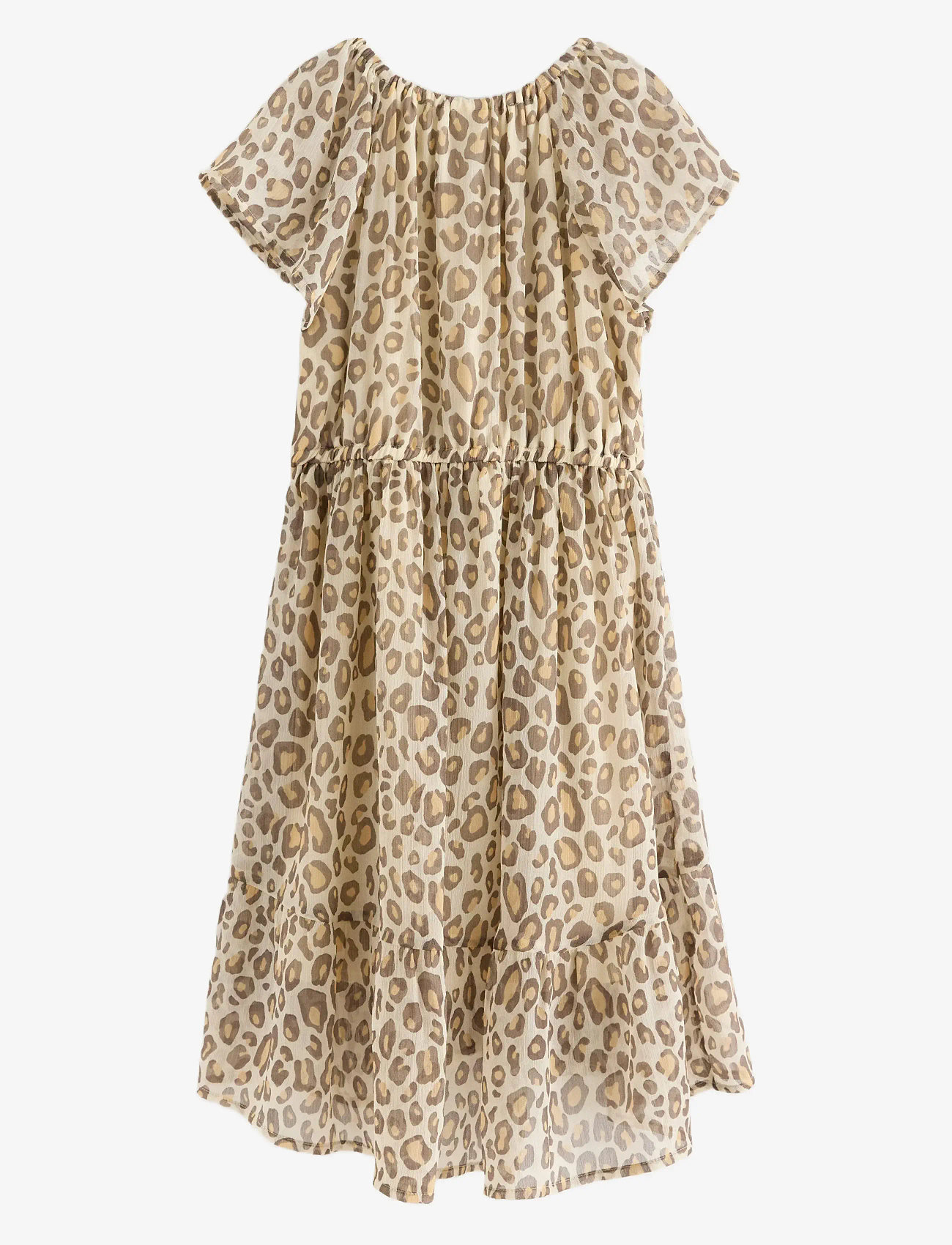 Lindex - Dress Chiffon hi low AOP - festklänningar - light beige - 2