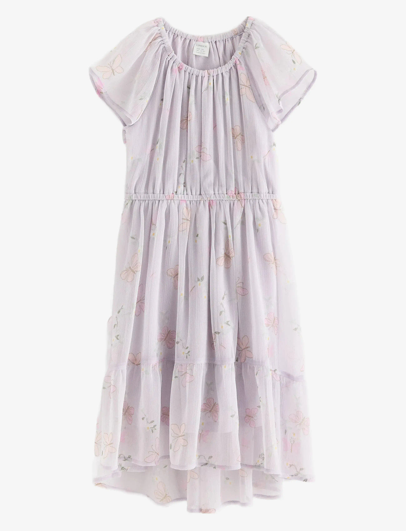 Lindex - Dress Chiffon hi low AOP - festkjoler - light dusty lilac - 1