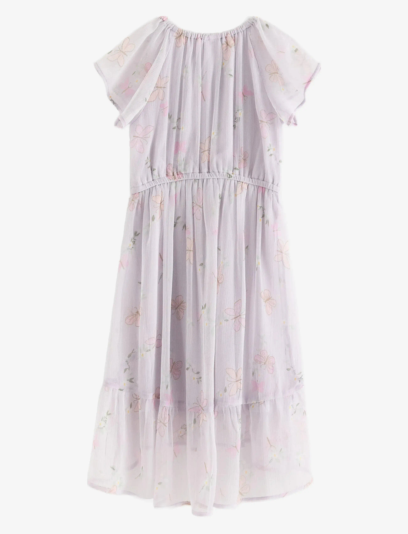 Lindex - Dress Chiffon hi low AOP - festkjoler - light dusty lilac - 2
