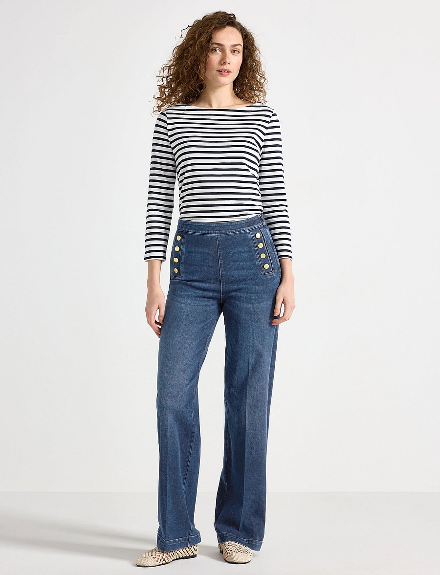 Lindex - Trousers Anais denim - gerade jeans - denim - 0