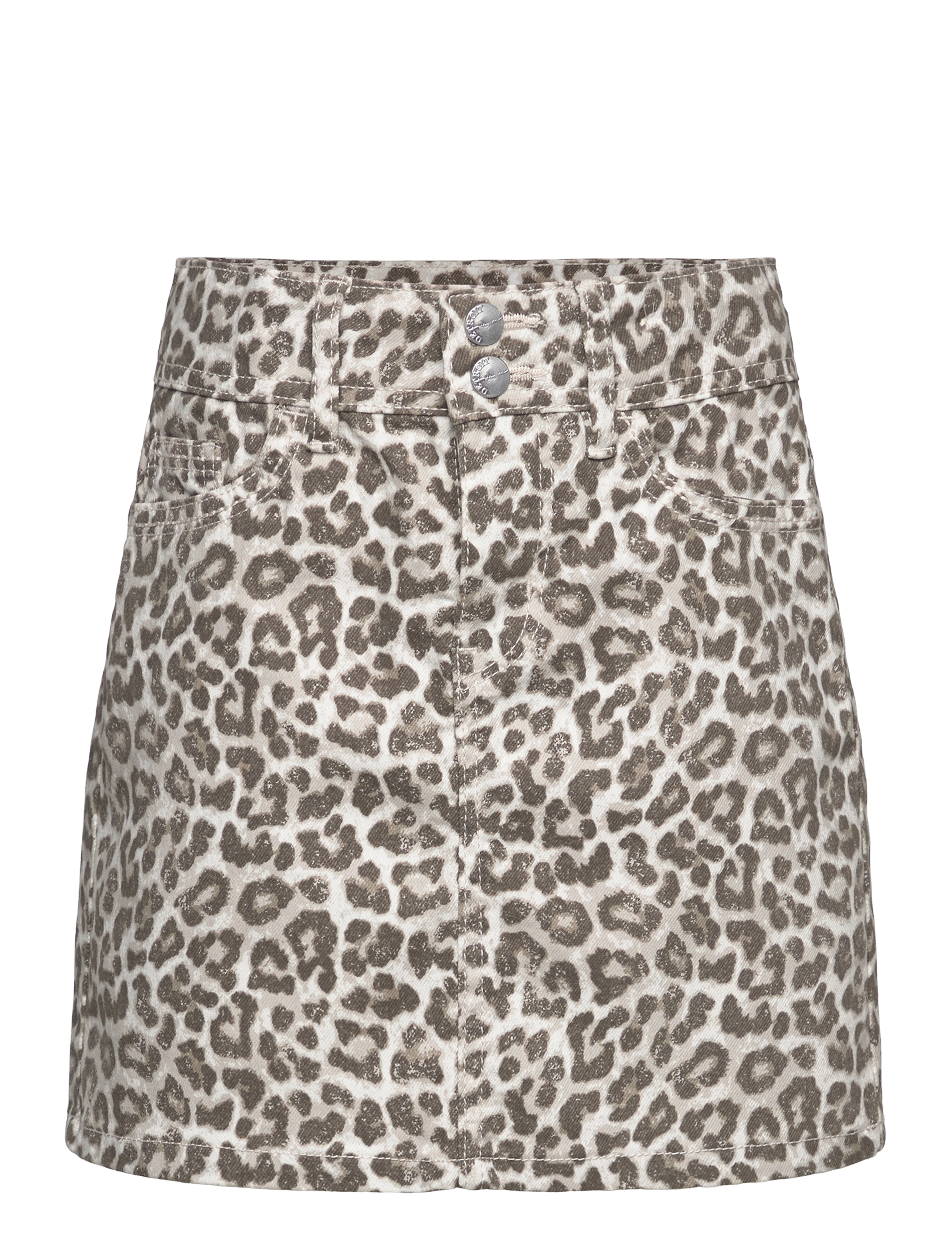 Lindex Skirt twill Leo print - 4 for 3 - LIGHT GREY / yellow