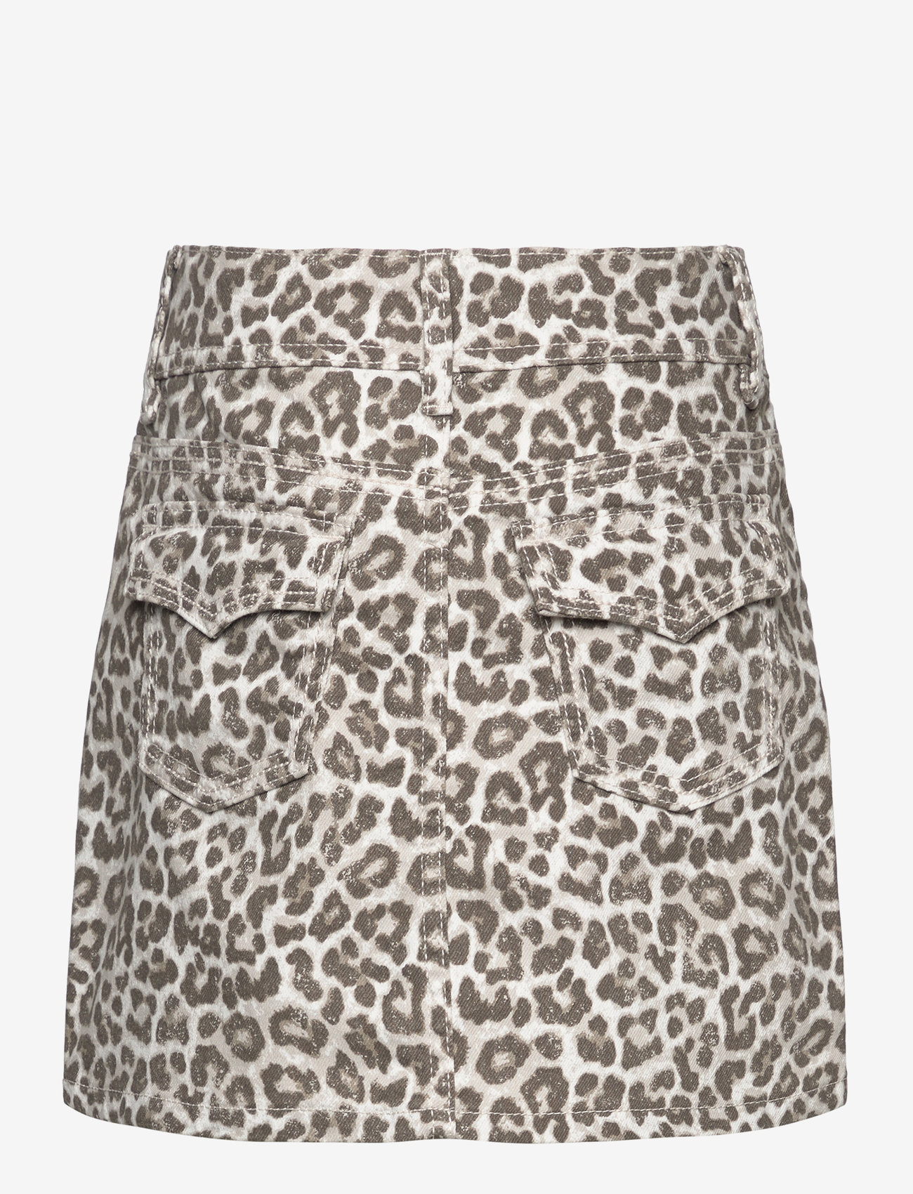 Lindex - Skirt twill Leo print - kurze röcke - light grey - 2