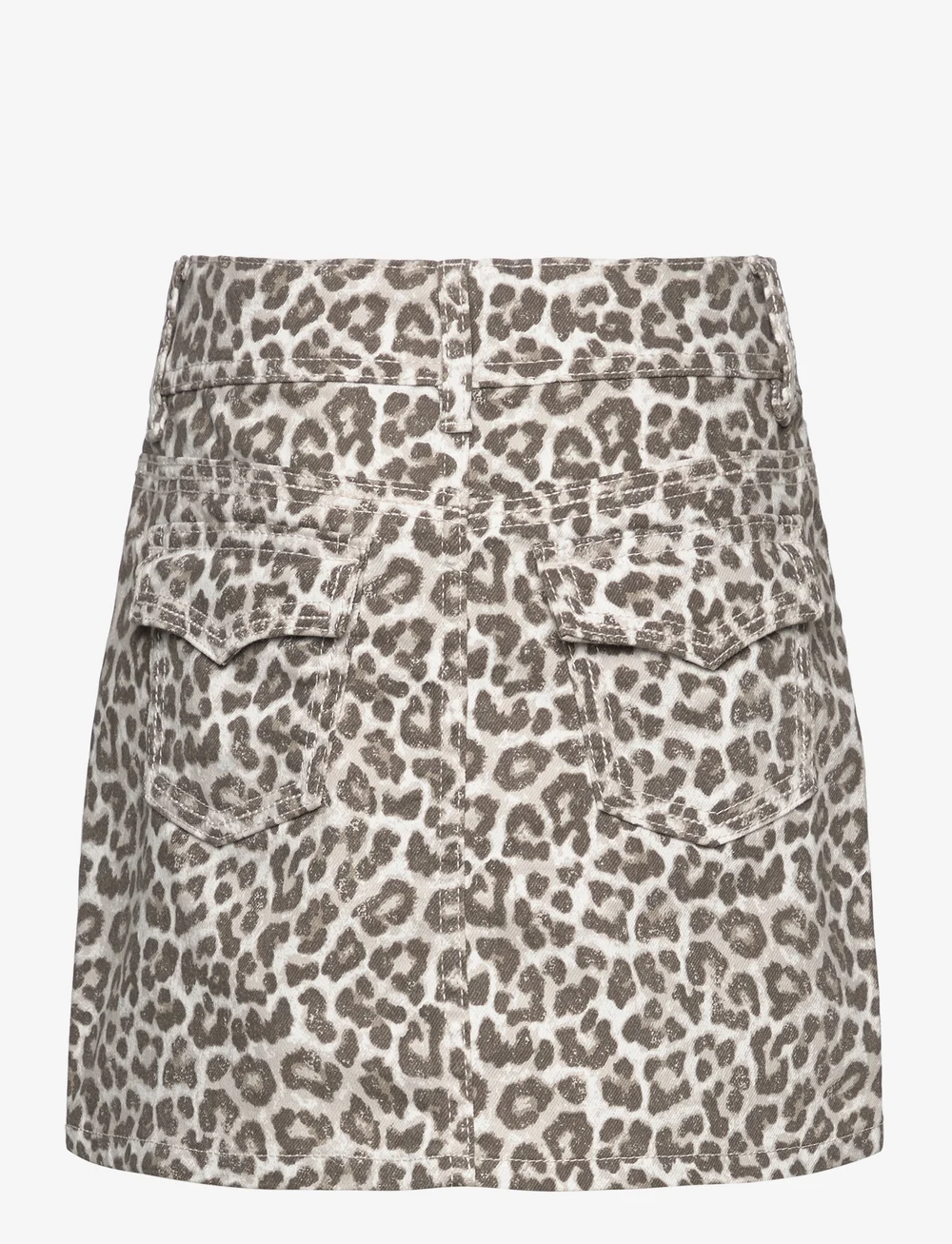 Lindex - Skirt twill Leo print - kurze röcke - light grey - 1