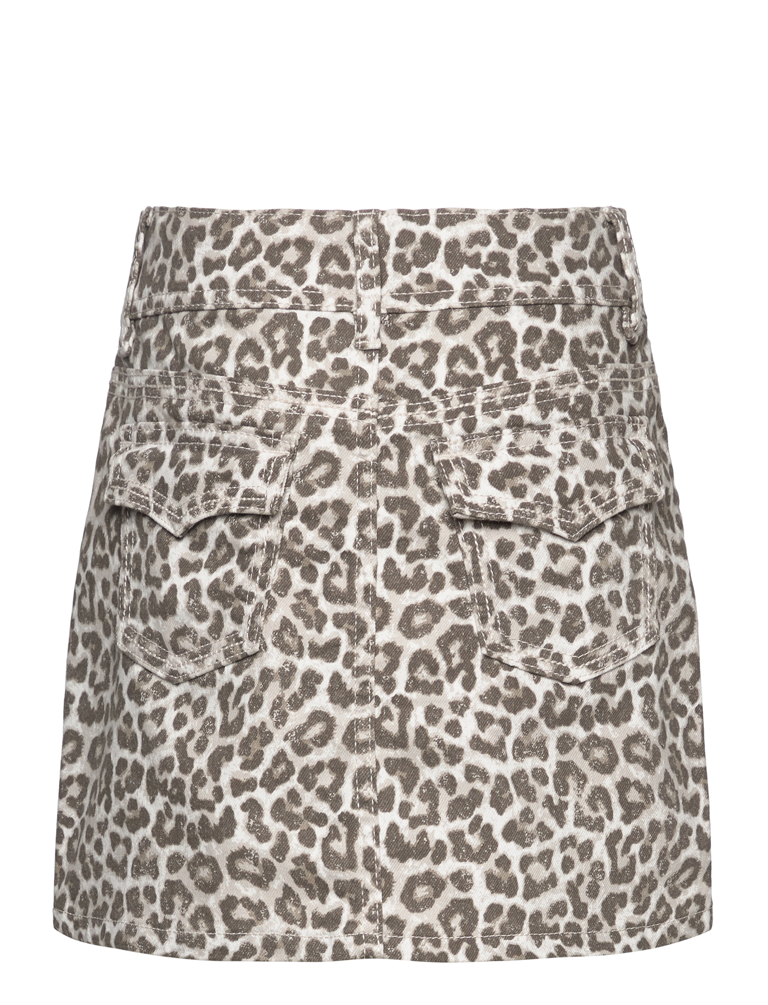 Lindex - Skirt twill Leo print - kurze röcke - light grey - 2