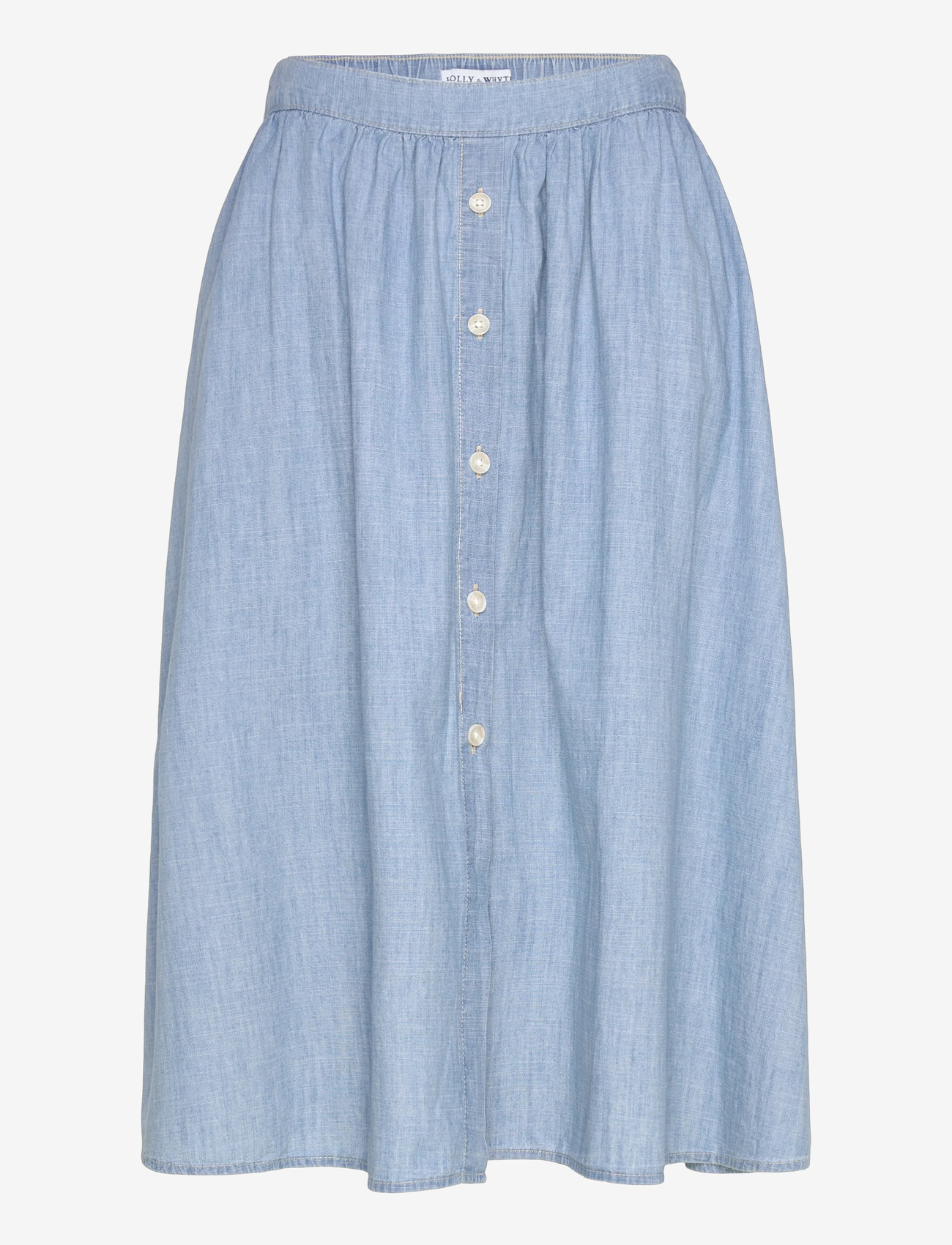 Lindex - Skirt Fiona Chambray - chambray blue - 1