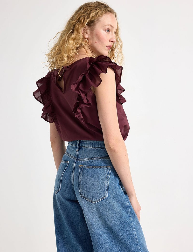 Lindex - Blouse Carrie - Ærmeløse bluser - dark red - 3