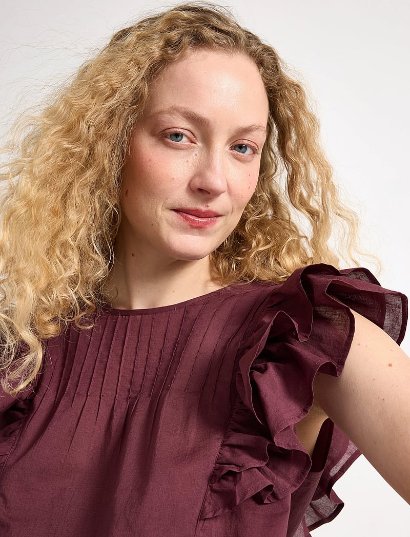 Lindex - Blouse Carrie - Ærmeløse bluser - dark red - 4