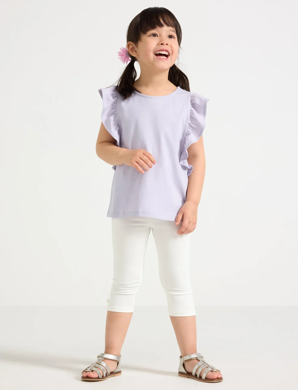 Lindex - Capri leggings with bow - retuusid - light dusty white - 0