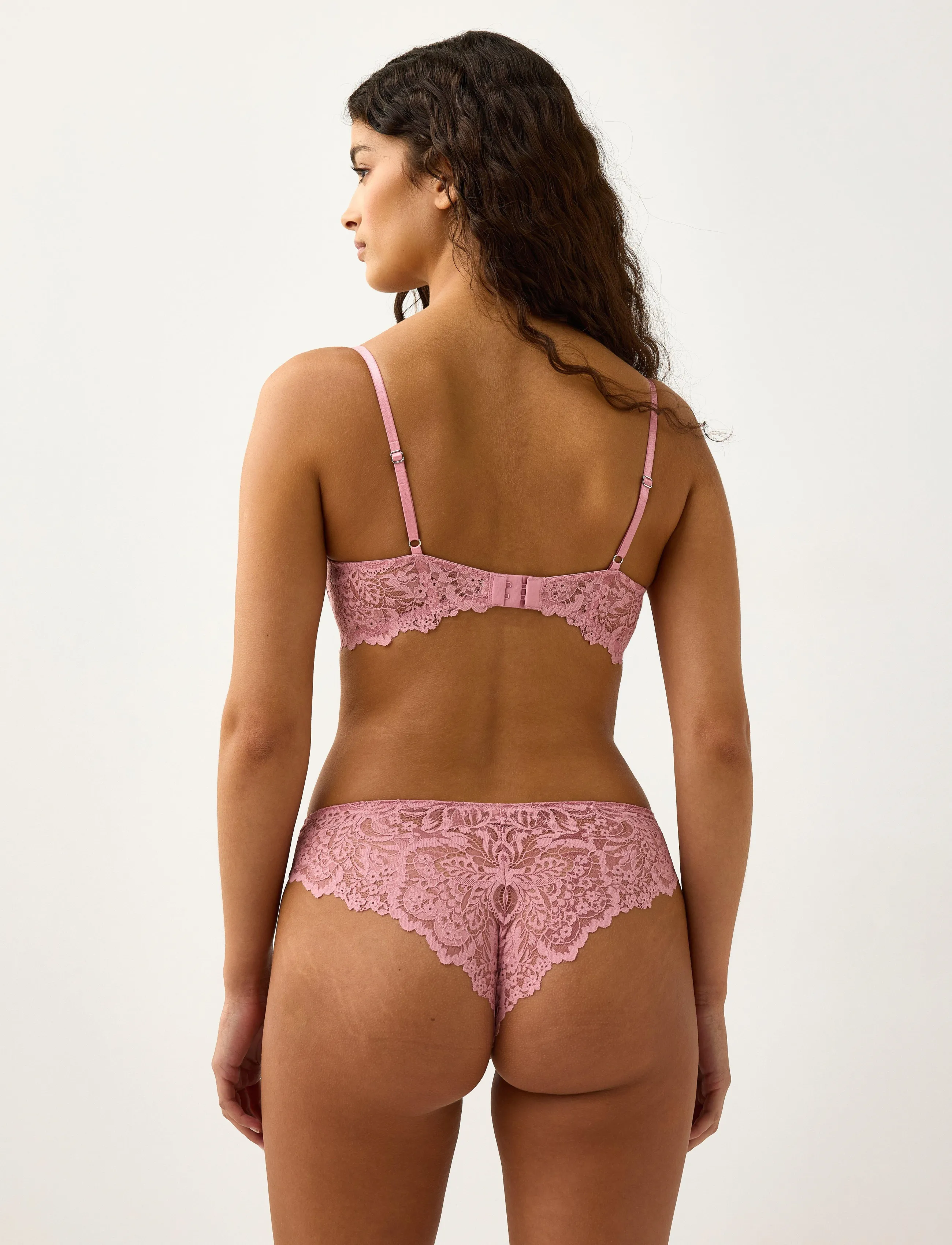 Lindex - ella m – Senna Unpadded bra - dark dusty pink - 3