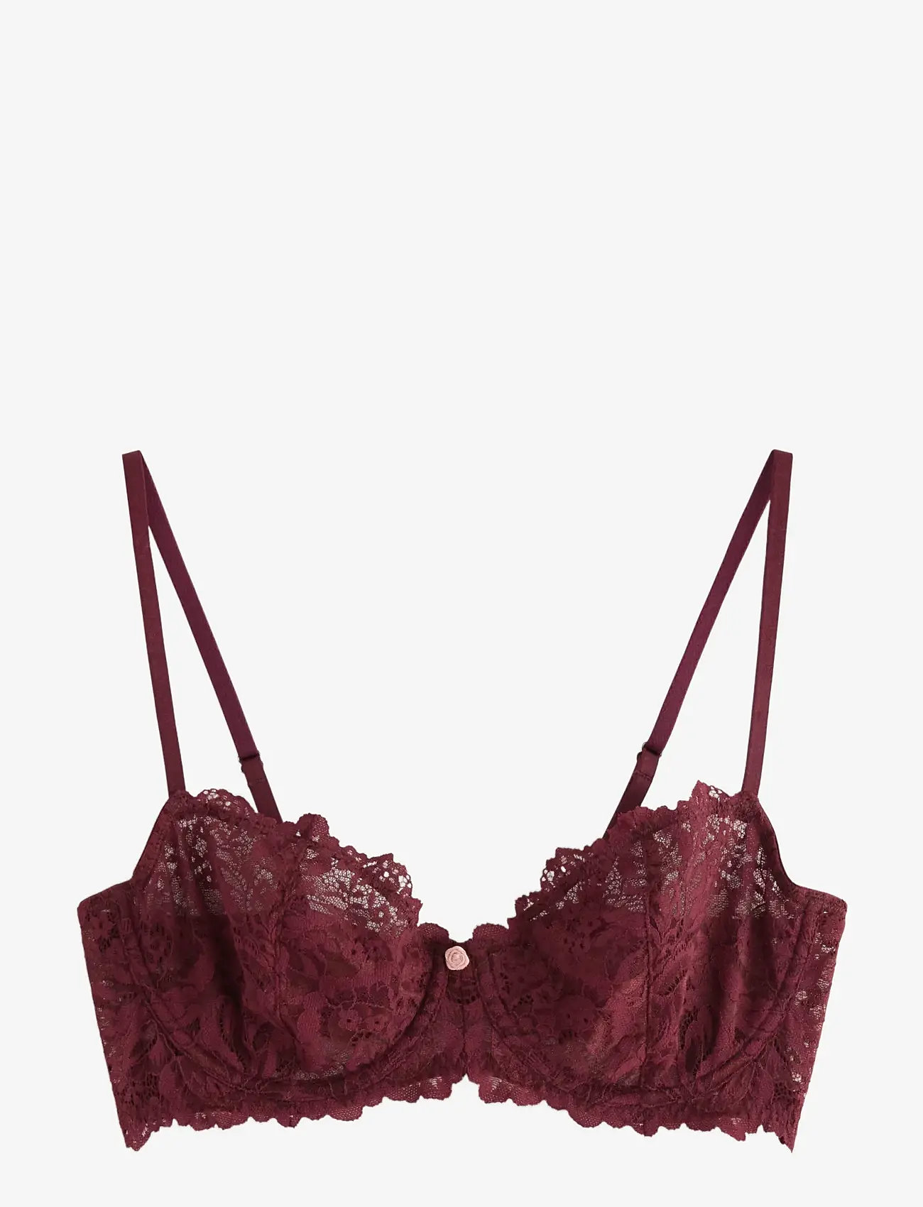 Lindex - Bra Senna Lydia - madalaimad hinnad - dark dusty red - 0