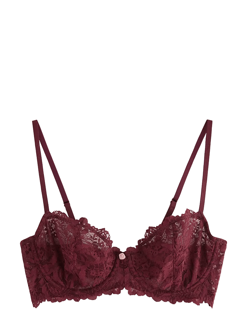 Lindex - Bra Senna Lydia - madalaimad hinnad - dark dusty red - 0