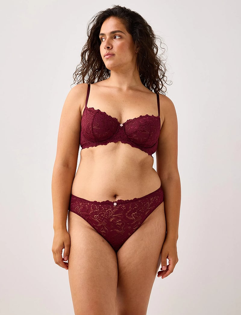 Lindex - Bra Senna Lydia - madalaimad hinnad - dark dusty red - 2