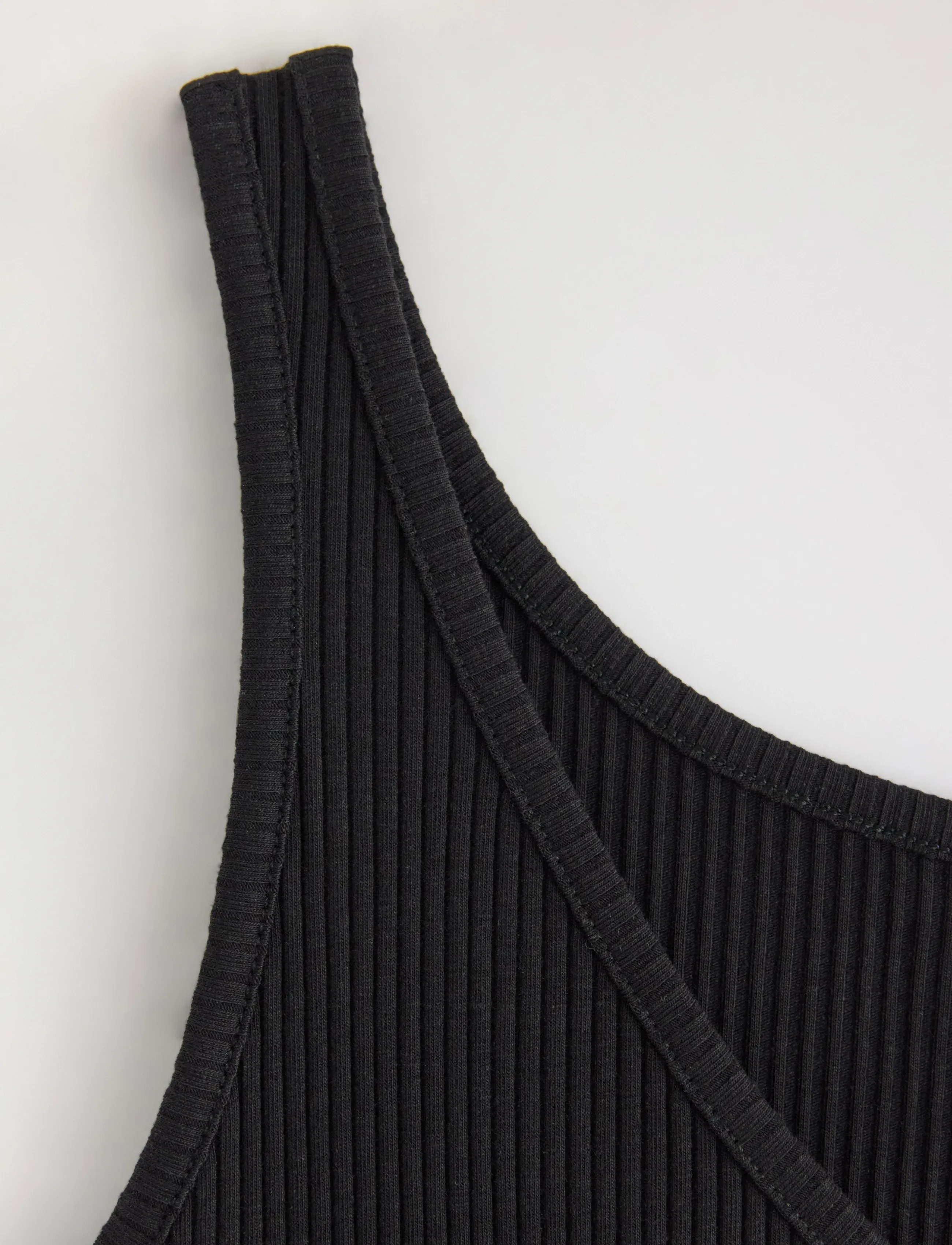 Lindex - MOM ribbed midi dress - slip kleitas - black - 5