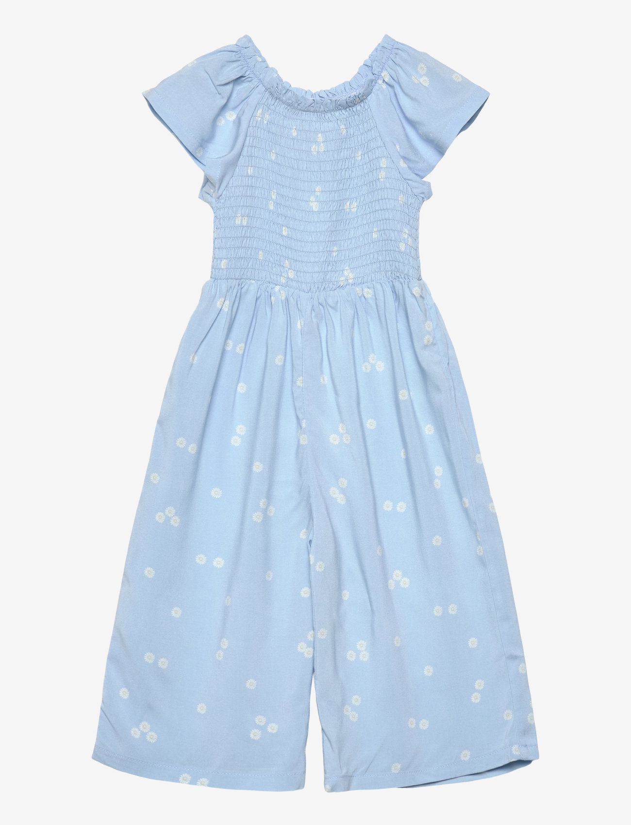 Lindex - Jumpsuit ss smock AOP - buksedragter - light blue - 0