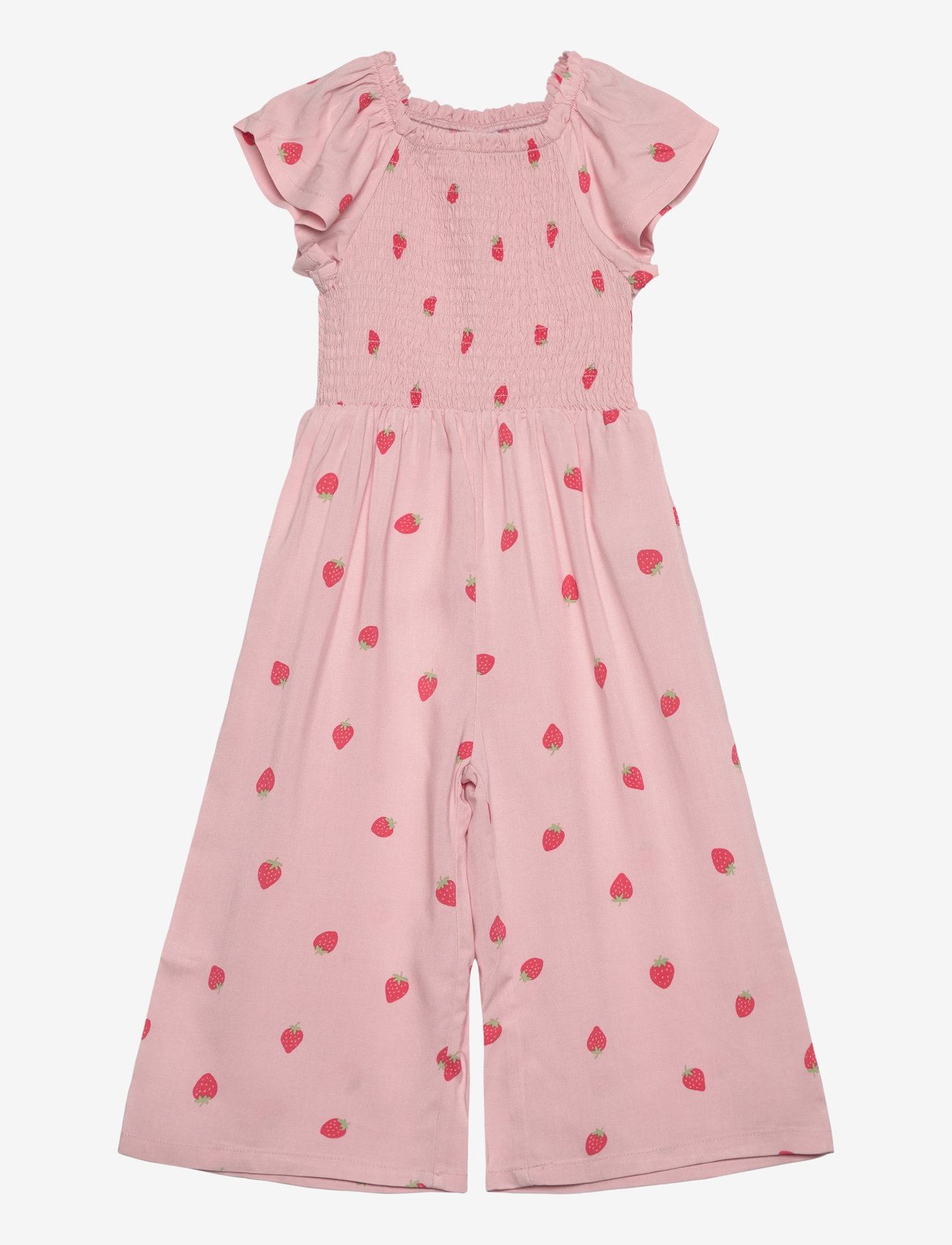 Lindex - Jumpsuit ss smock AOP - die niedrigsten preise - light dusty pink - 0