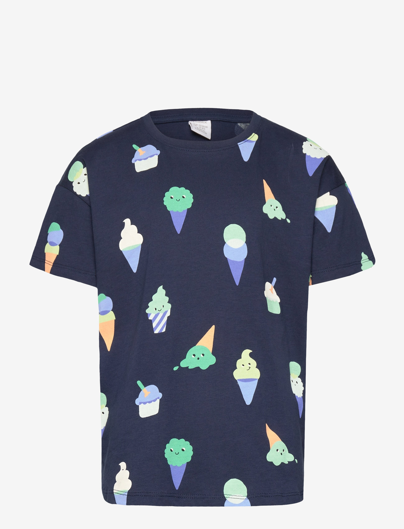 Lindex - Top SS Icecream - efterårstøj - dark blue - 0