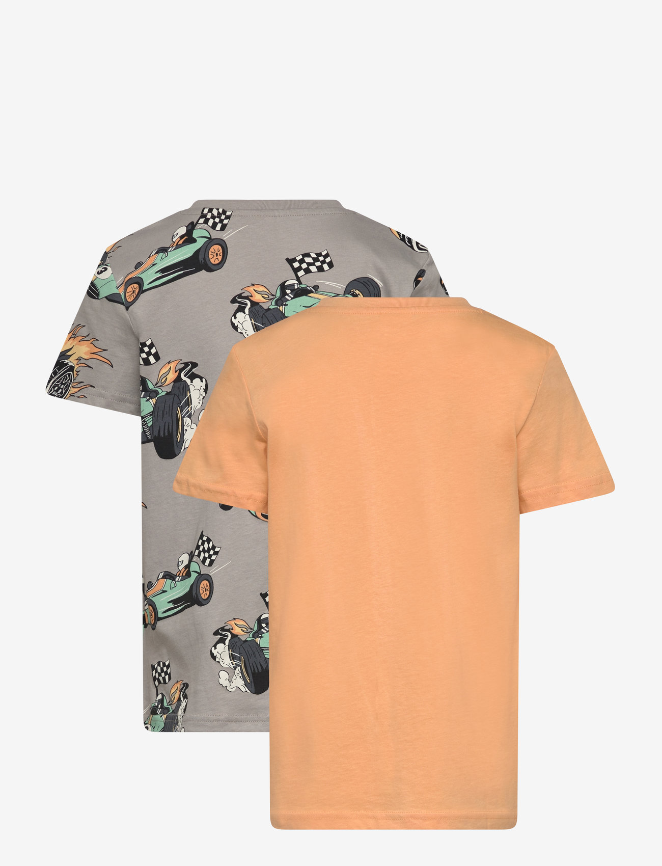 Lindex - Top SS 2 pack Racer car - lühikeste varrukatega t-särgid - light dusty orange - 1