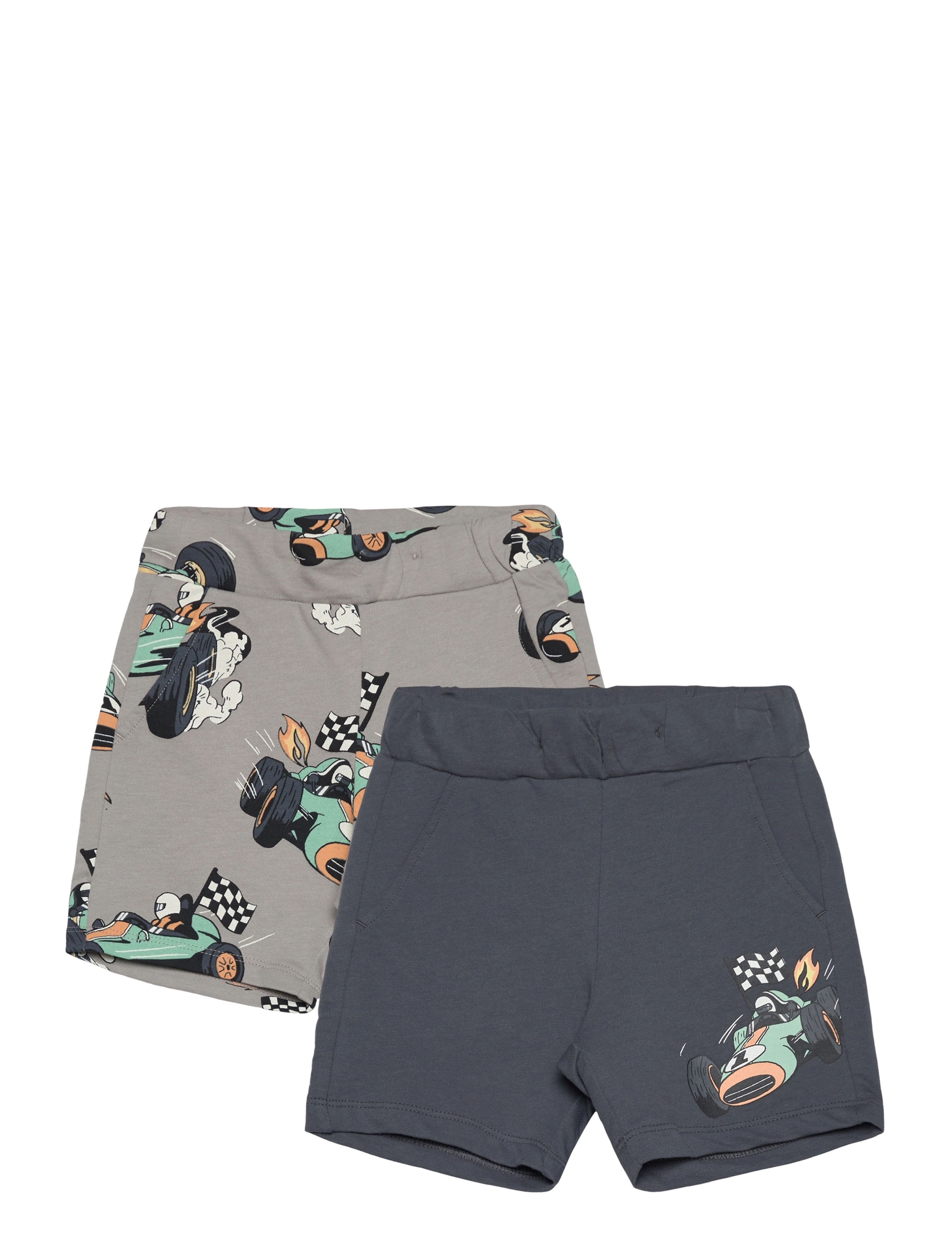 LINDEX Shorts 2 Pack Racer Cars Grau - 92 - Kinder