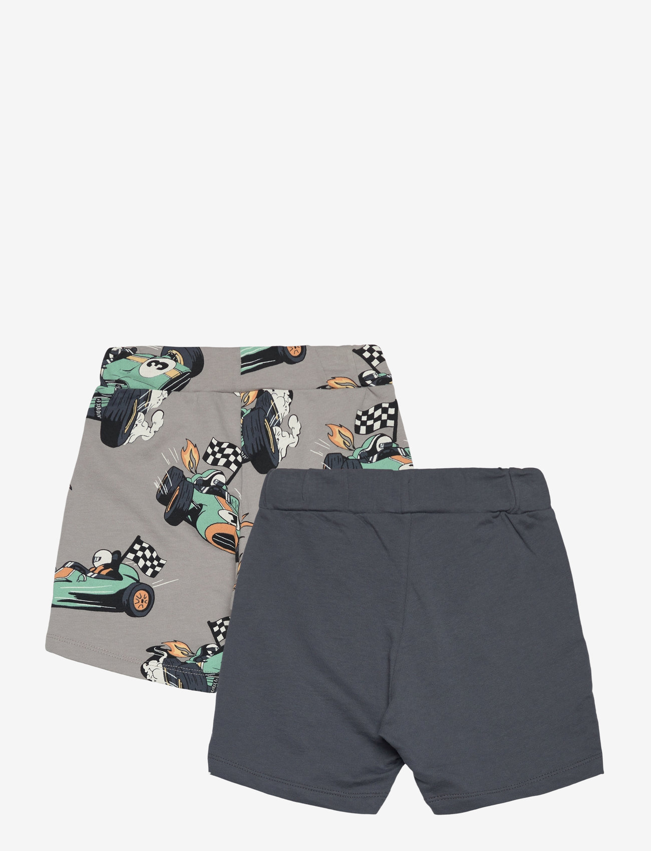 Lindex - Shorts 2 pack racer cars - dresowe szorty - dark grey - 1