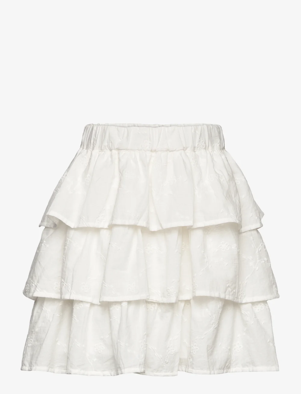 Lindex - Skirt flounces AO embroded - midi nederdele - light dusty white - 1