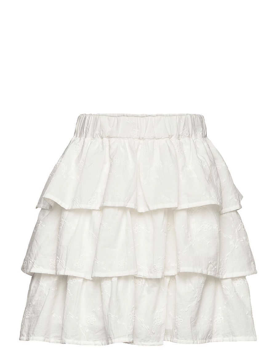 Lindex - Skirt flounces AO embroded - midi-röcke - light dusty white - 1