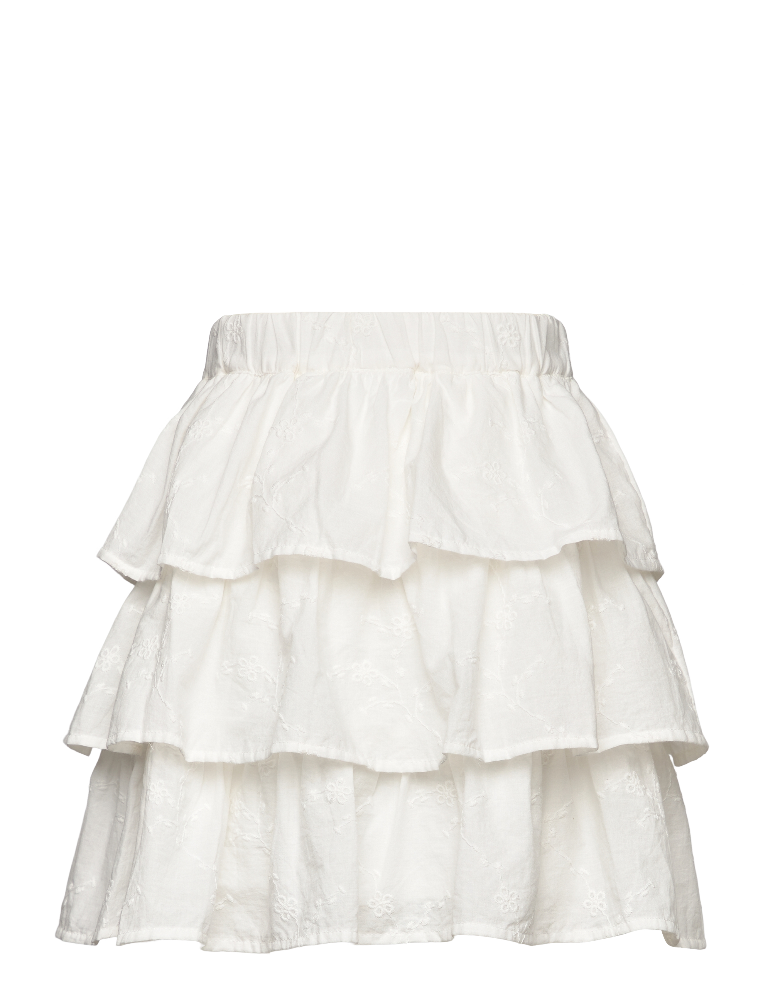Lindex - Skirt flounces AO embroded - midiseelikud - light dusty white - 2