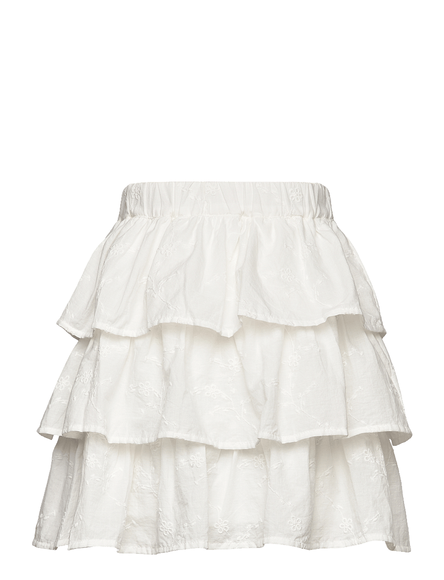 Lindex - Skirt flounces AO embroded - midi-röcke - light dusty white - 2