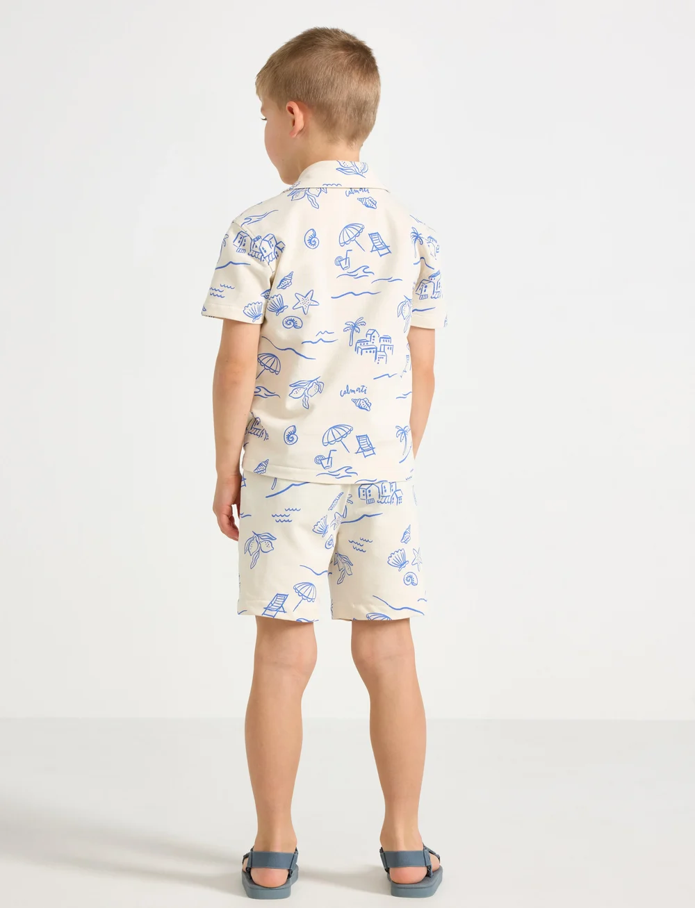 Lindex - Set Shirt Shorts Vacay - setit, joissa lyhythihainen t-paita - light beige - 3