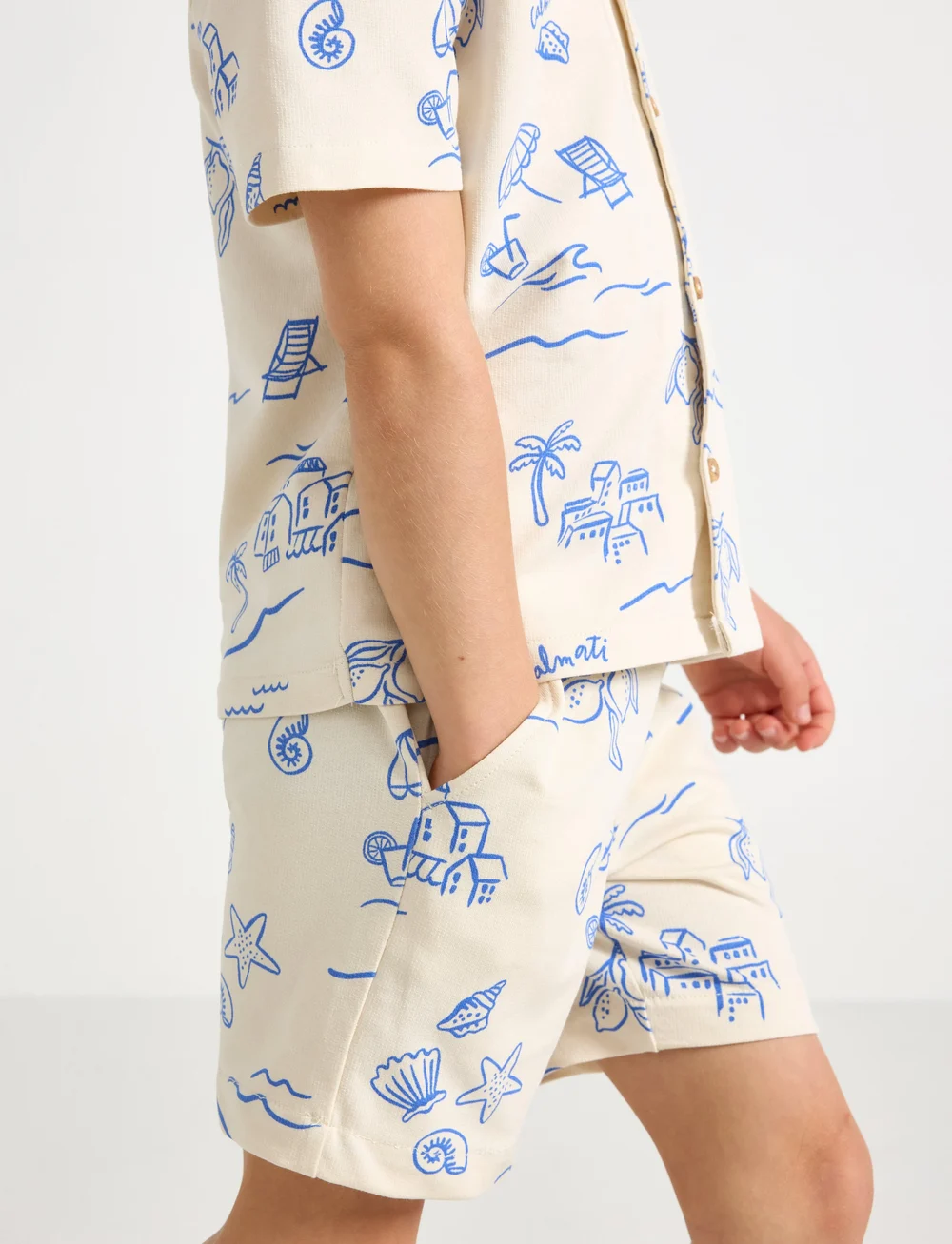 Lindex - Set Shirt Shorts Vacay - setit, joissa lyhythihainen t-paita - light beige - 4