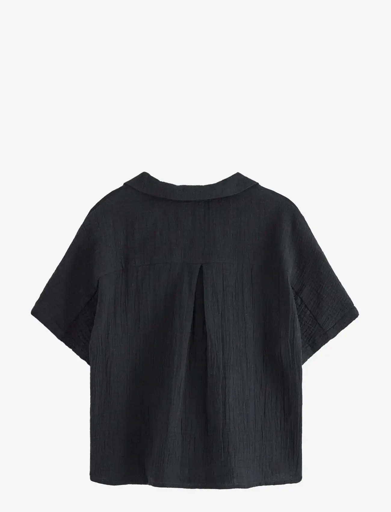 Lindex - MOM crinkled shirt - kortærmede skjorter - black - 2