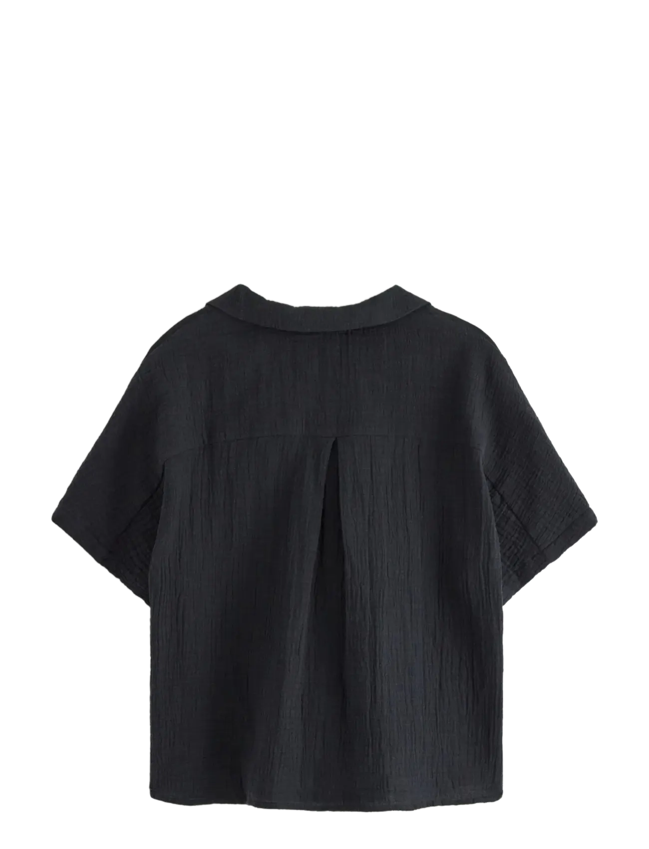Lindex - MOM crinkled shirt - short-sleeved shirts - black - 2