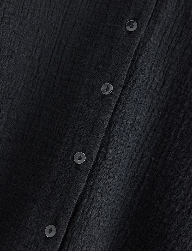 Lindex - MOM crinkled shirt - kortærmede skjorter - black - 5