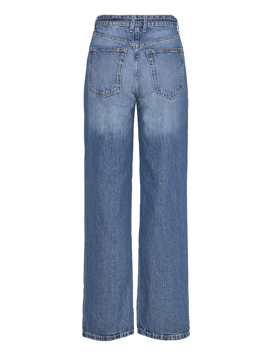 Lindex - WIDE Peggy jeans with mid waist - denim blue - 2