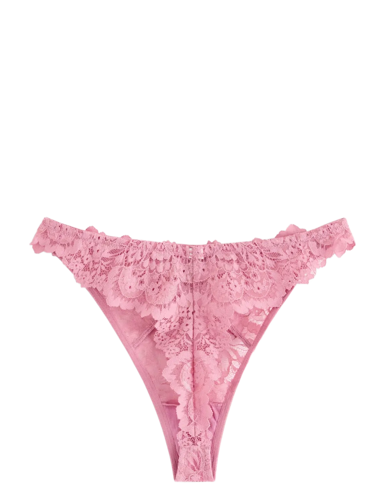 Lindex - Thong in lace with regular waist - dark dusty pink - 2