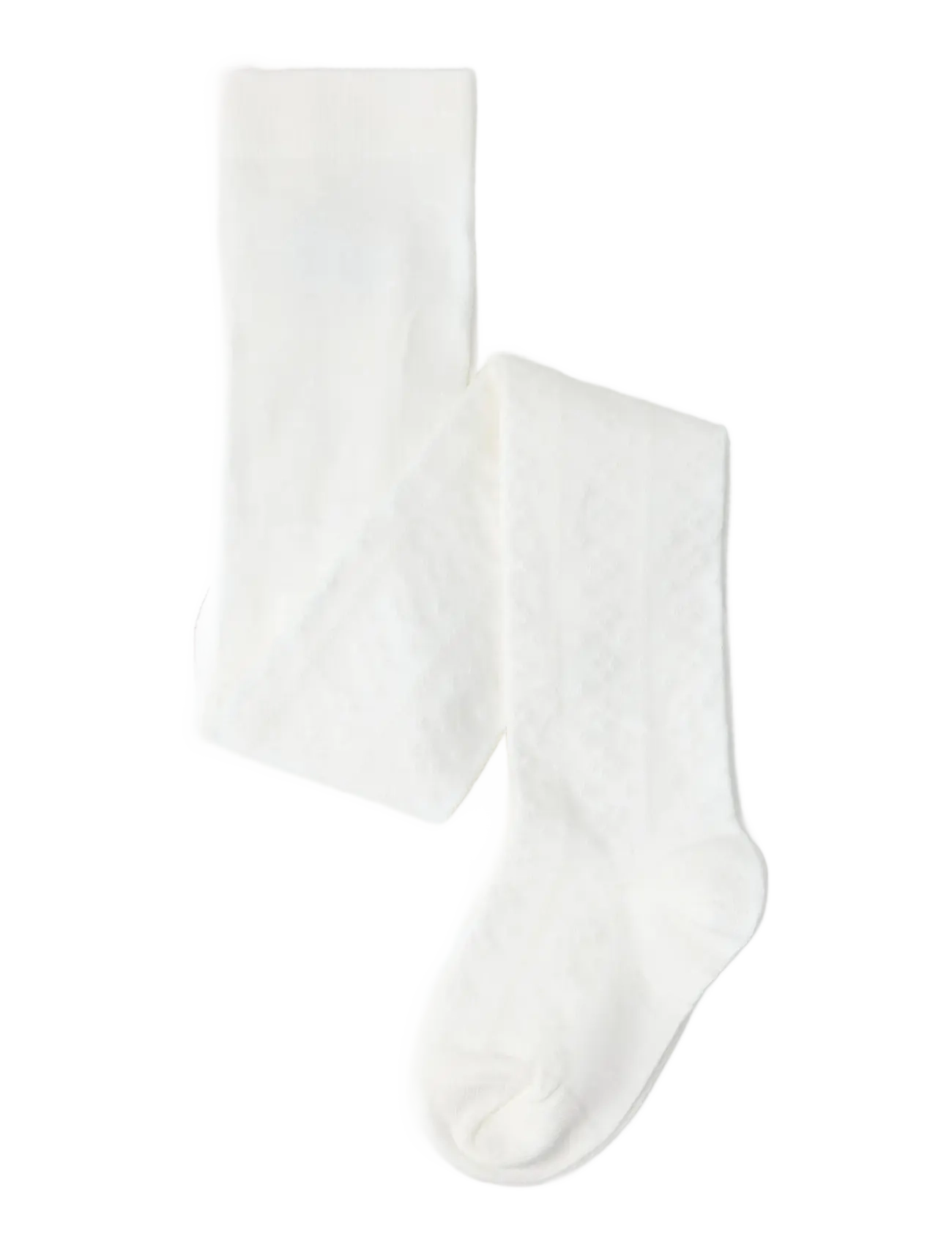 Tights pointelle knit - LIGHT DUSTY WHITE