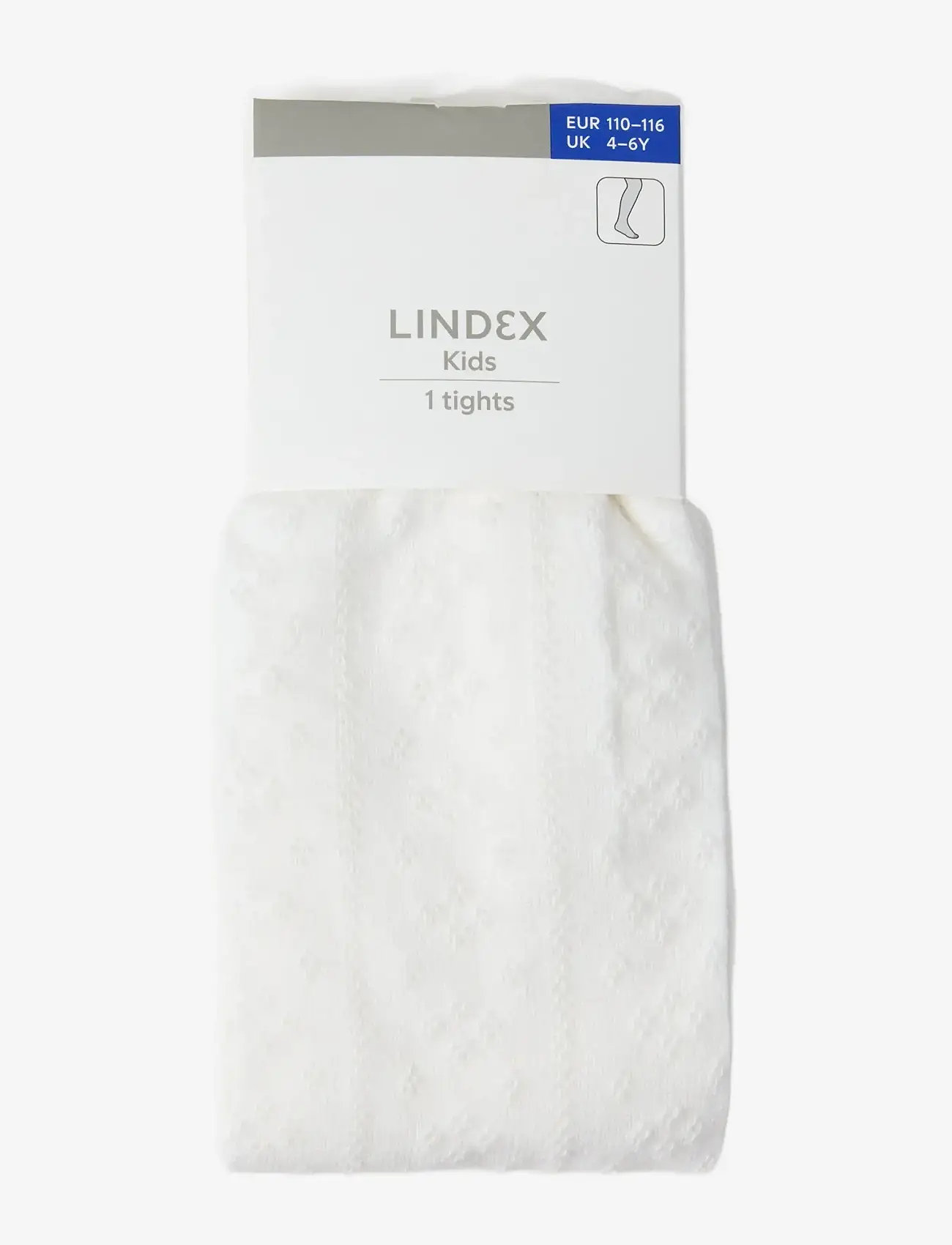 Lindex - Tights pointelle knit - light dusty white - 1