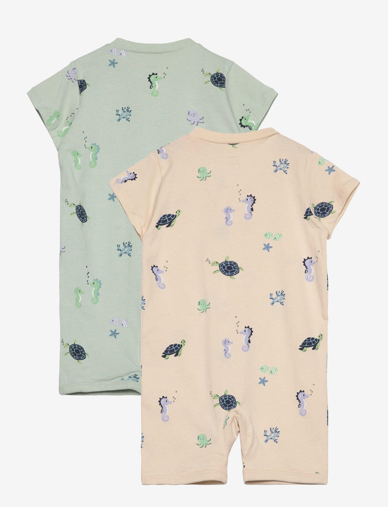 Lindex - Pyjamas Romper 2 pack aop - light dusty turquoise - 1