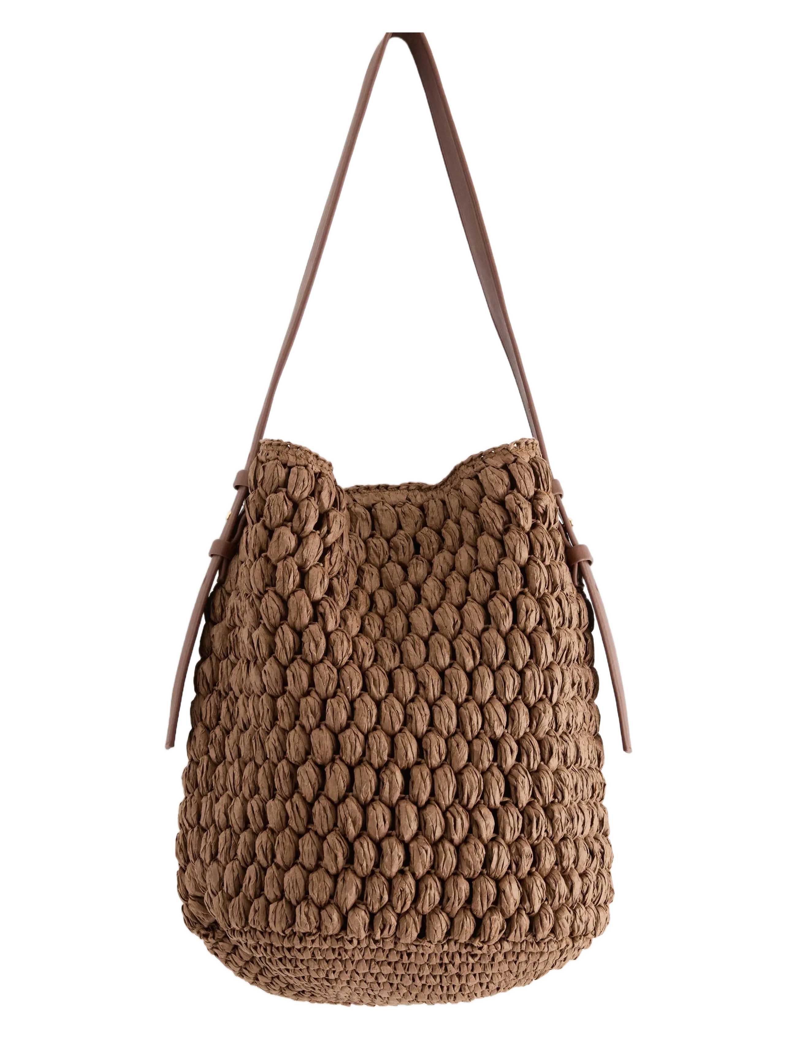 Lindex - Bag straw Vanessa - brown - 1